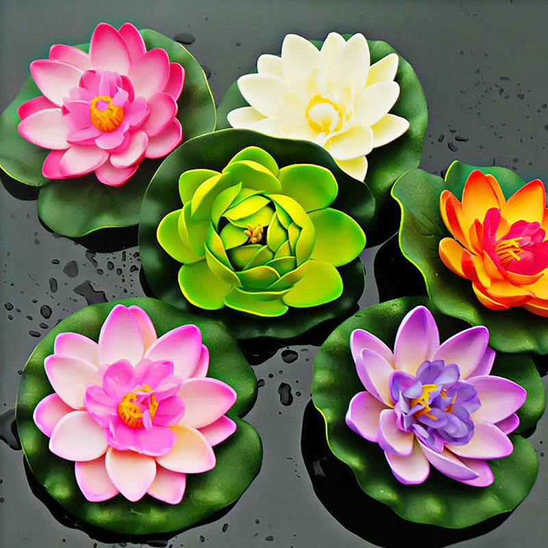 Aquarium Fish Saltwater - 10cm/18cm Artificial Lotus Fake Plant Pond