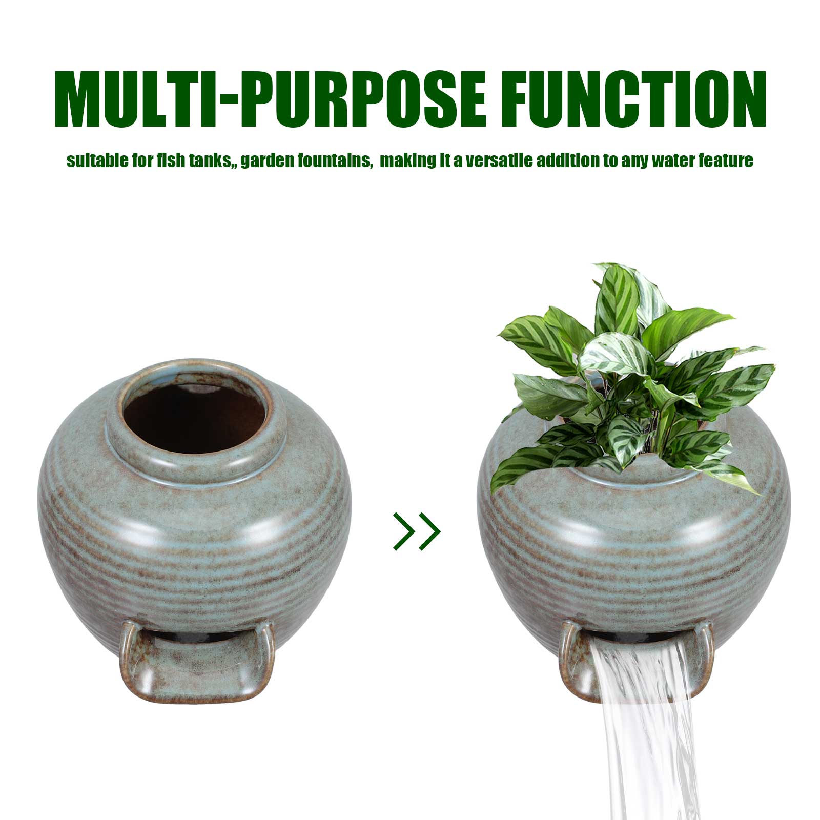 Aquarium Fish Saltwater - Indoor Waterfall Circulating Pot Decorative Fountain