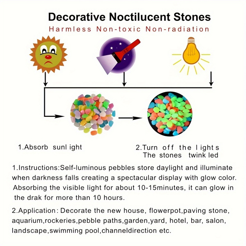 Glowing pebbles100-500pcsLumin - Aquarium Fish Saltwater บทวิจารณ์และราคา
