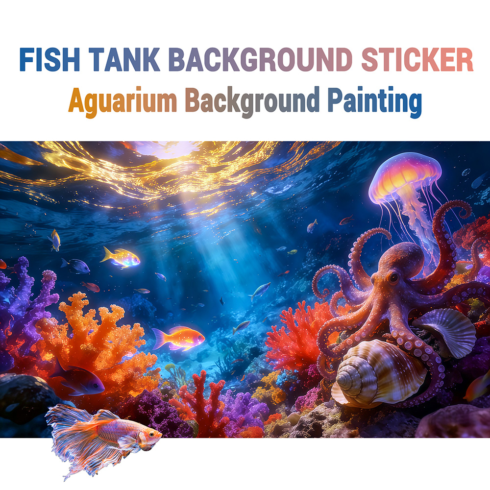 Octopus Paradise，Fish tank bac - Aquarium Fish Paradise บทวิจารณ์และราคา