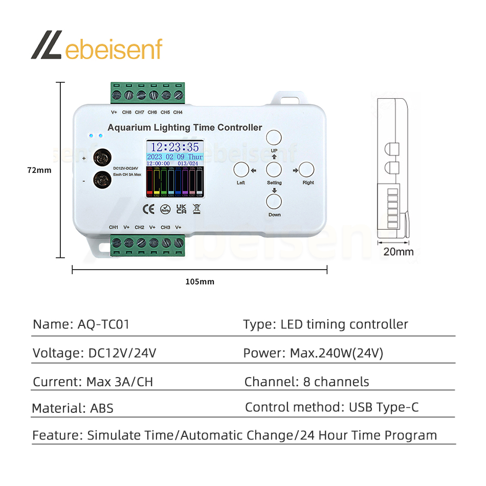 DC 12V 24V 8-Channel Programma - Aquarium Fish Common บทวิจารณ์และราคา