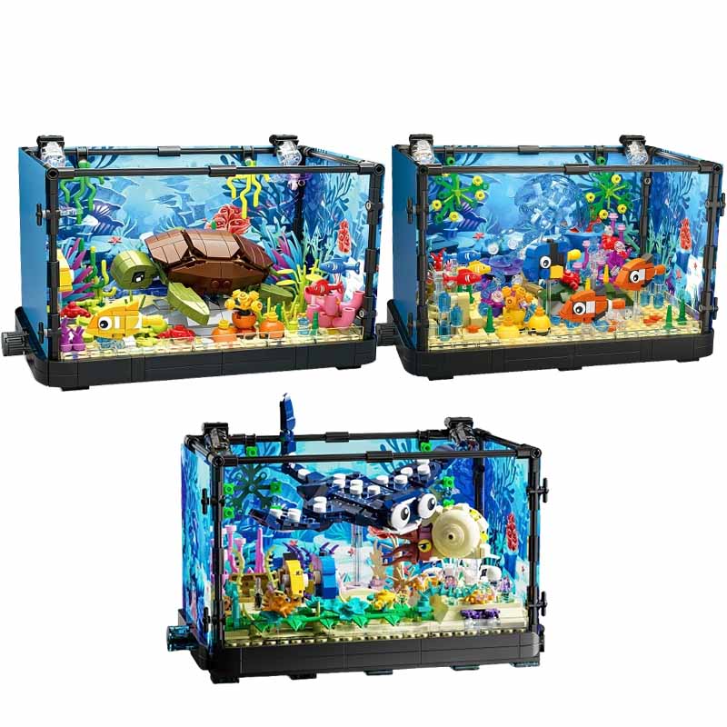 Fish Tank Building Block Set w - Aquarium Fish Saltwater บทวิจารณ์และราคา