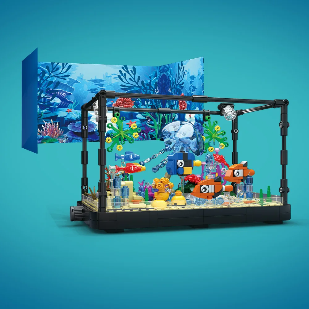 Fish Tank Building Block Set w - Aquarium Fish Saltwater บทวิจารณ์และราคา