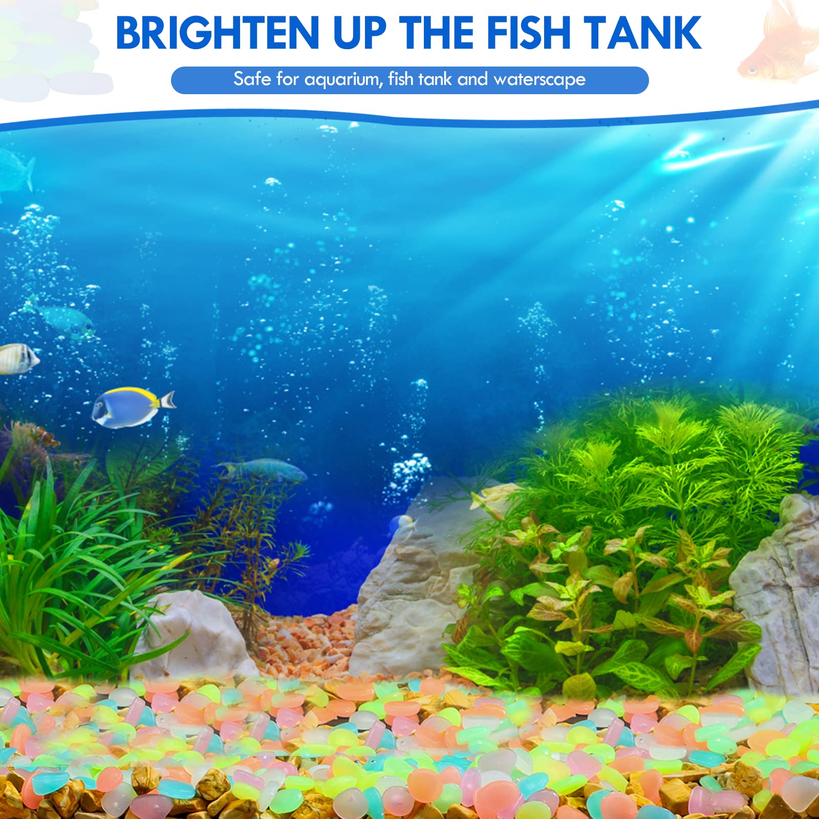 100Pcs Glow in the Dark Garden - Aquarium Fish Saltwater บทวิจารณ์และราคา